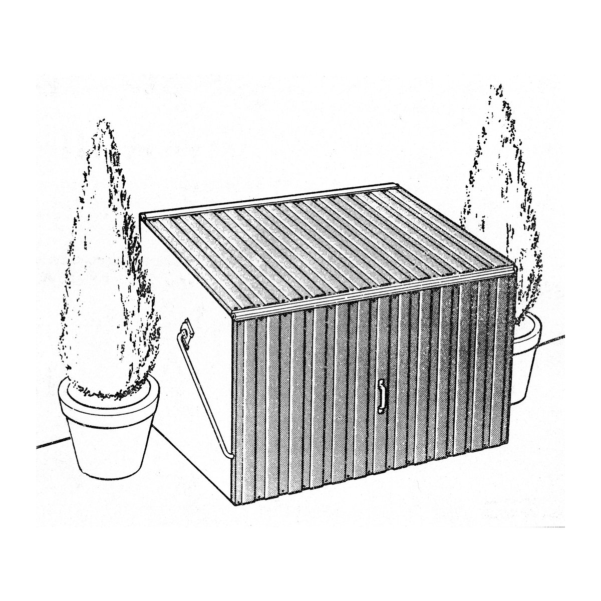 Trimetals Stowaway Metall Gerätebox und Fahrradbox aus Stahl, Anthrazit-Grau, B/T/H: 89 x 138 x 113 cm - Bild 4