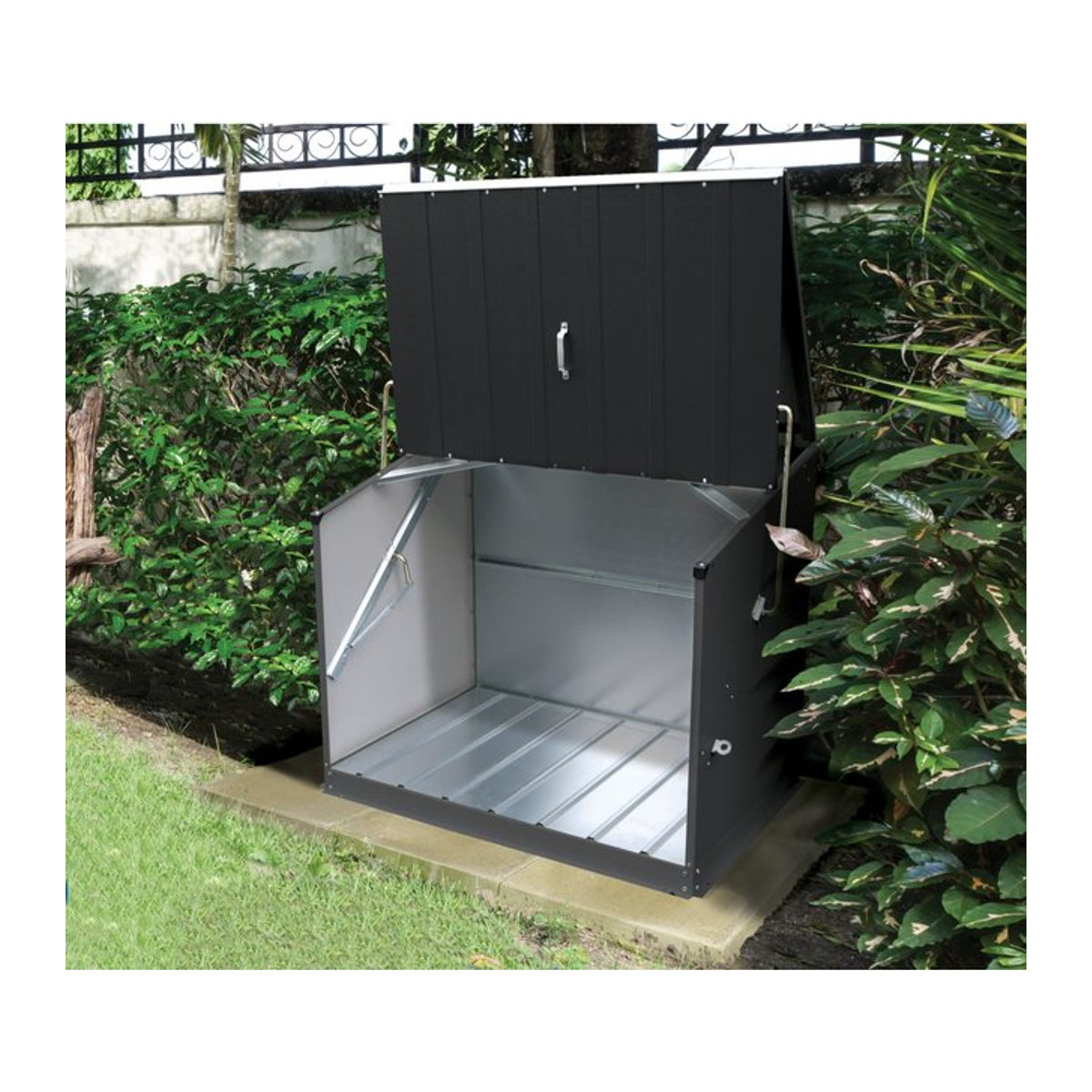 Trimetals Stowaway Metall Gerätebox und Fahrradbox aus Stahl, Anthrazit-Grau, B/T/H: 89 x 138 x 113 cm - Bild 5