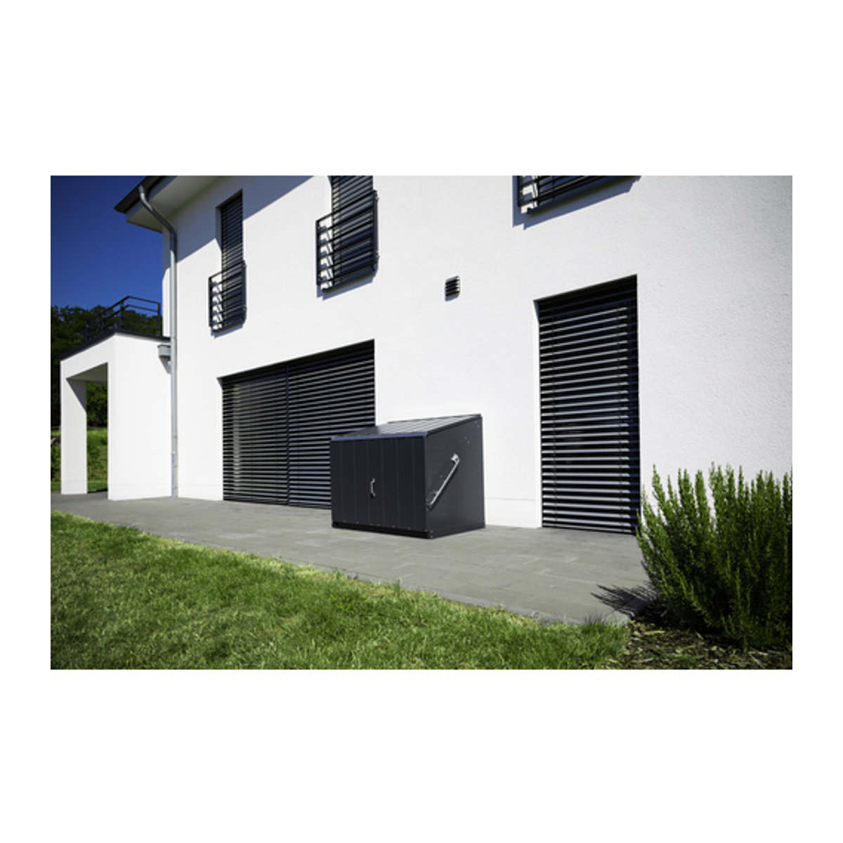 Trimetals Stowaway Metall Gerätebox und Fahrradbox aus Stahl, Anthrazit-Grau, B/T/H: 89 x 138 x 113 cm - Bild 7