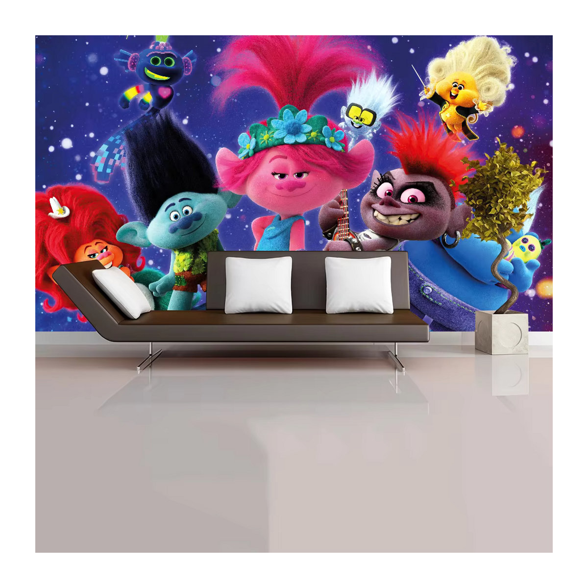 Trolle Band T-Together Cartoon Party Dekoration für Kinder Geburtstag Banner aus Textil, mehrfarbig, B: 120 cm, H: 70 cm - Bild 4