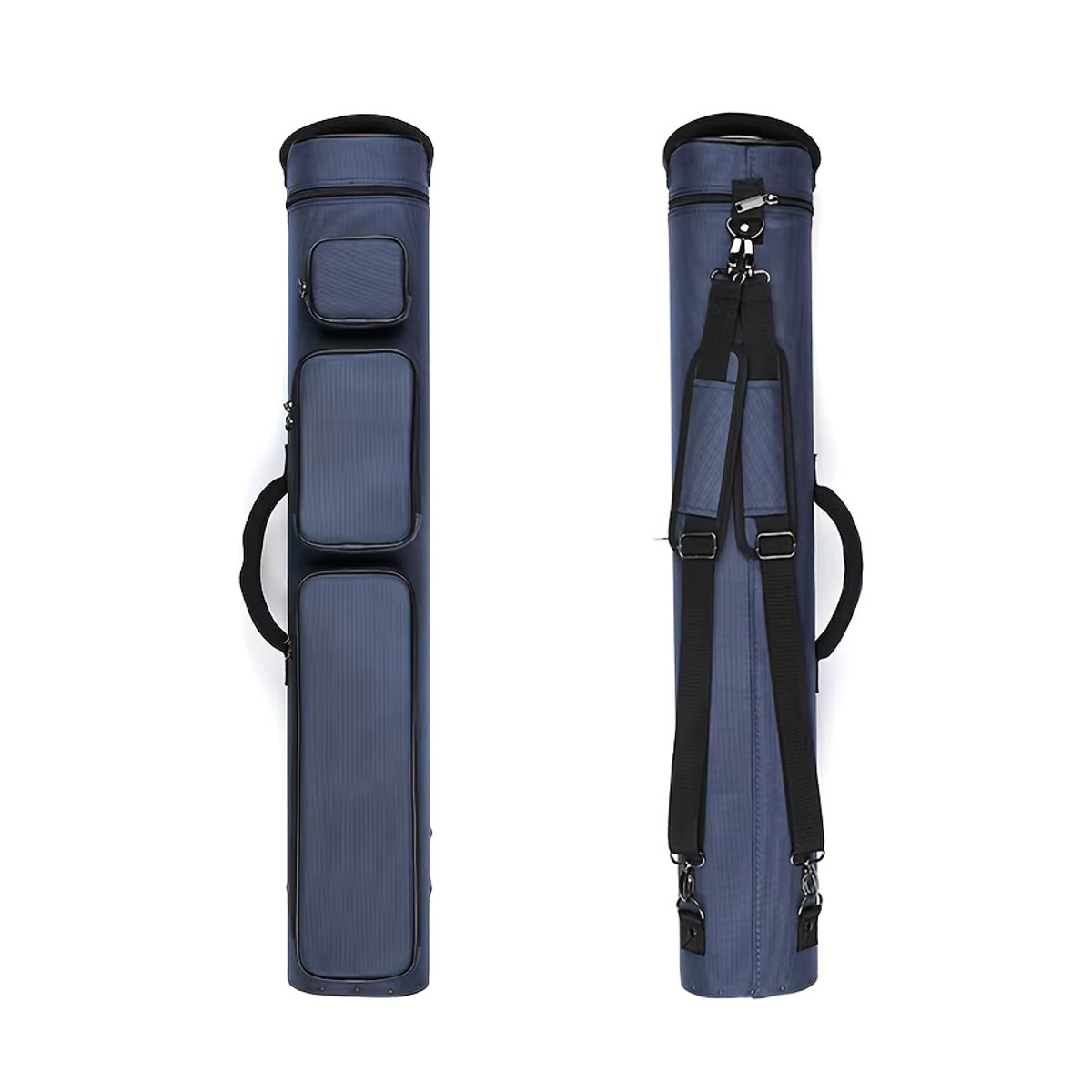 TROUFY Billard-Queue-Koffer aus Polyester in Schwarz-Lila mit Platz für 12 Löcher, 4 Stränge und 8 Wellen - Bild 5