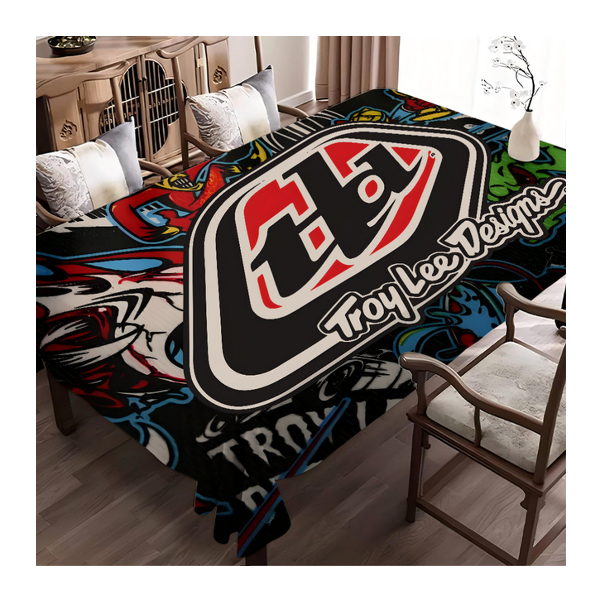 Troy Lee Designs wasserdichte Tischdecke für Tee- und Couchtische in Mehrfarbig - Bild 1