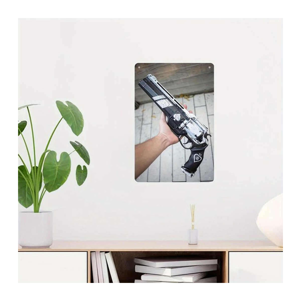 True Man's Toys Vintage-Wandkunst aus Metall in Schwarz, rechteckige Eisendekoration für Zuhause und Bar, B/H: 30 x 20 cm - Bild 1