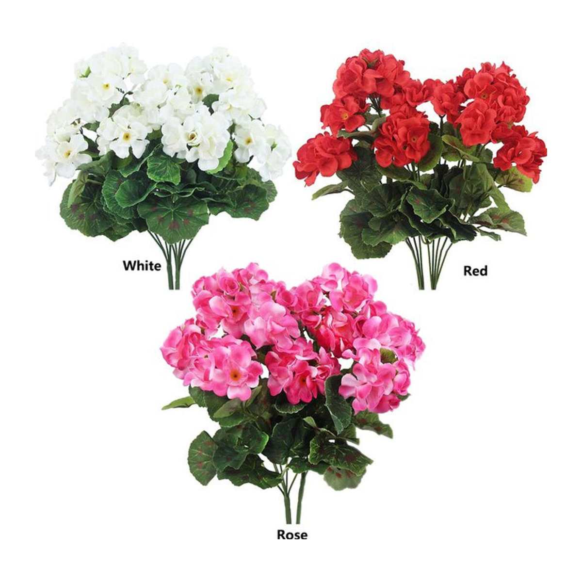 TTCY Künstliche Begonien Blumen aus Seide in Rosa und Mehrfarbig für Garten, Hochzeit und Dekoration - Bild 1