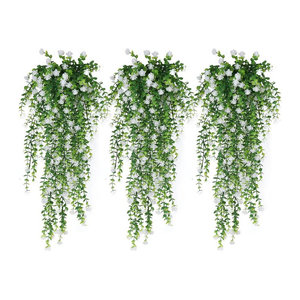 TTCY Künstliche Eukalyptus-Pflanze in Grün, hängende Kunststoff-Dekoration für Zuhause und Garten