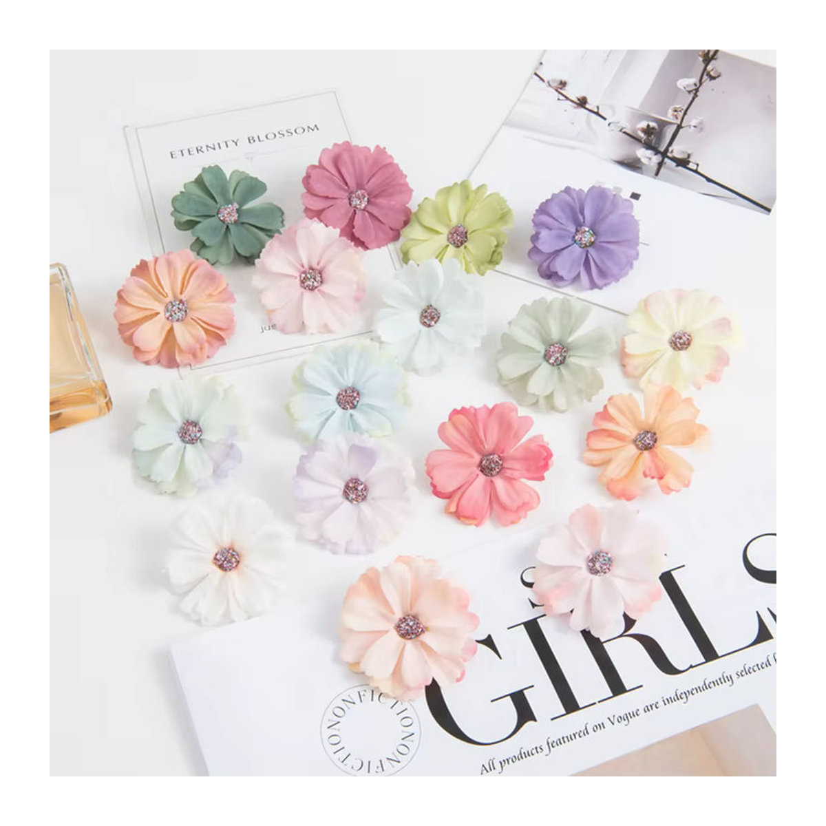 TTCY Künstliche Gänseblümchen Köpfe in Mehrfarbig für Hochzeit und DIY Dekorationen (10 oder 20 Stück) - Bild 2