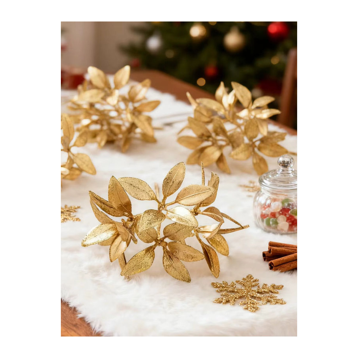 TTCY Künstliche Goldene Kieferngirlande als Dekoration für Weihnachten und Hochzeit - Bild 4
