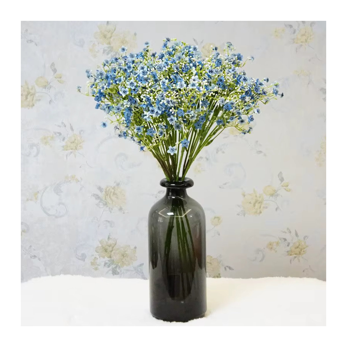 TTCY Künstliche Gypsophila Blumen in Blau als Brautstrauß und Dekoration für Hochzeit und Garten - Bild 1