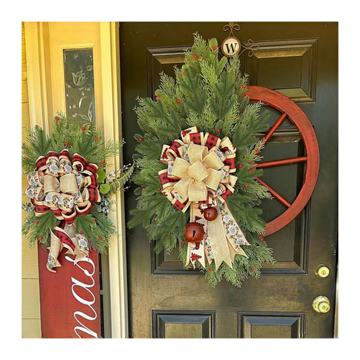 TTCY Künstliche Olivenzweige in Grün als Textil-Dekoration für Weihnachtsarrangements und Garten-DIY - Bild 1