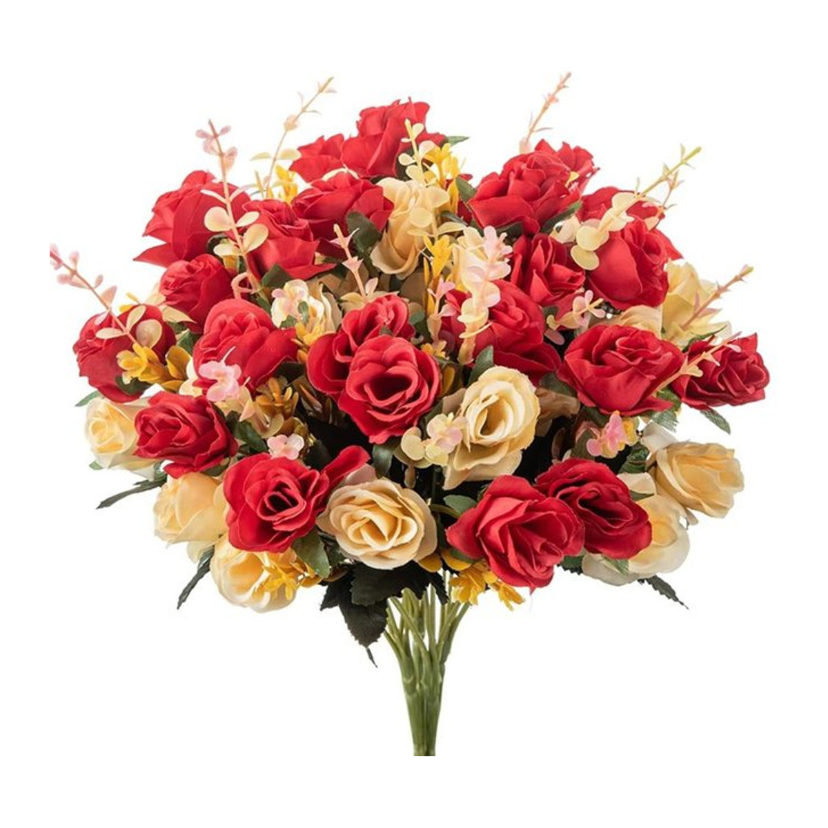 TTCY Künstliche Rosen aus Seide in Rot für Hochzeiten und Raumdekoration - Bild 1
