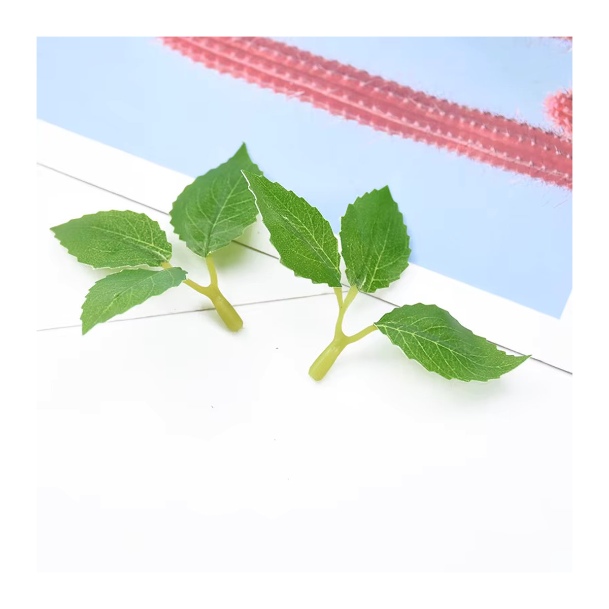 TTCY Künstliche Rosen mit 3 Gabeln für Hochzeitsdeko und DIY-Geschenke, Grün - Bild 6