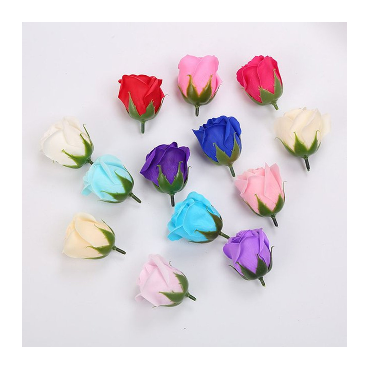 TTCY Künstliche Rosen Set, Duftende Ewige Blumen in Mehrfarbig, Einzelne Stiele für Hochzeitsdeko und DIY-Geschenke - Bild 1