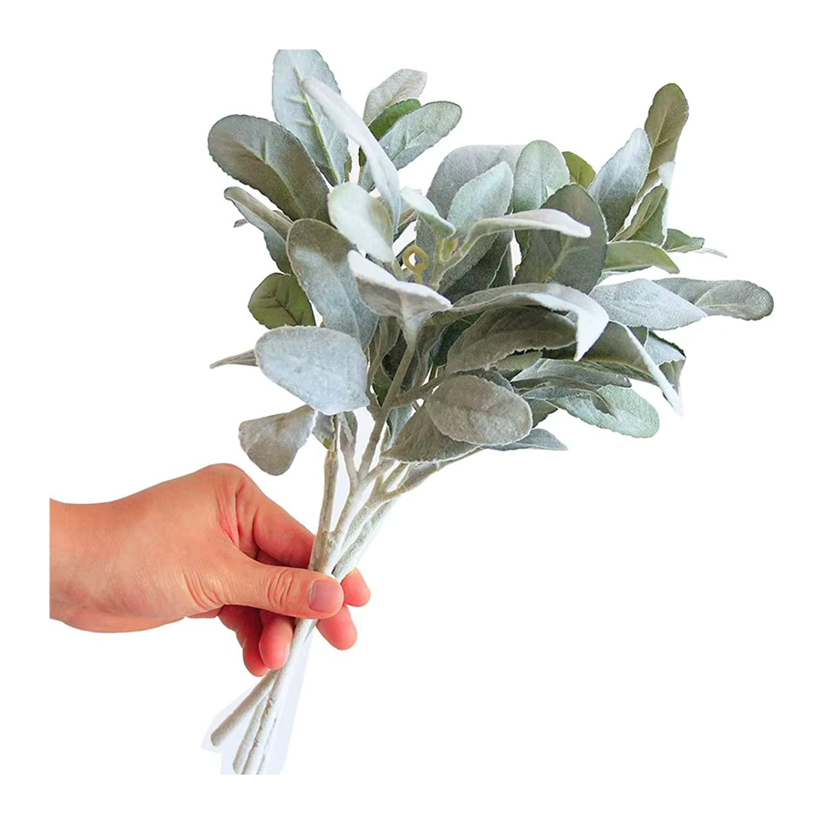 TTCY Künstliche Samt-Pflanzen Kaninchenohren Blätter in Grün für DIY Deko, Hochzeit und Weihnachten - Bild 5