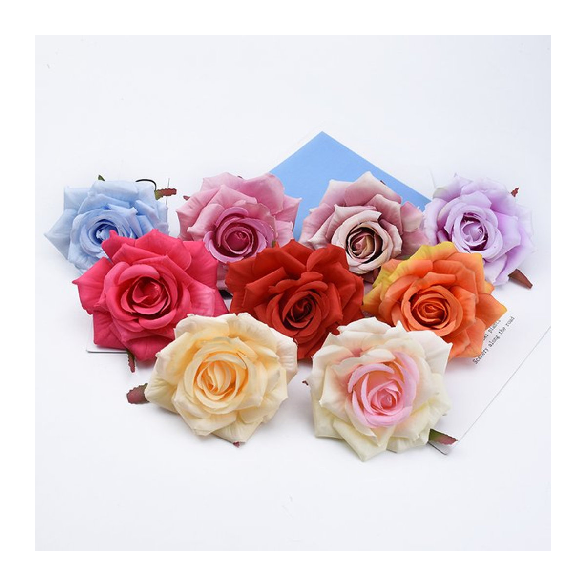 TTCY Künstliche Seidenrosen Set in Mehrfarbig, Einzelne Stiele für Hochzeiten, Garten und DIY-Dekorationen - Bild 1