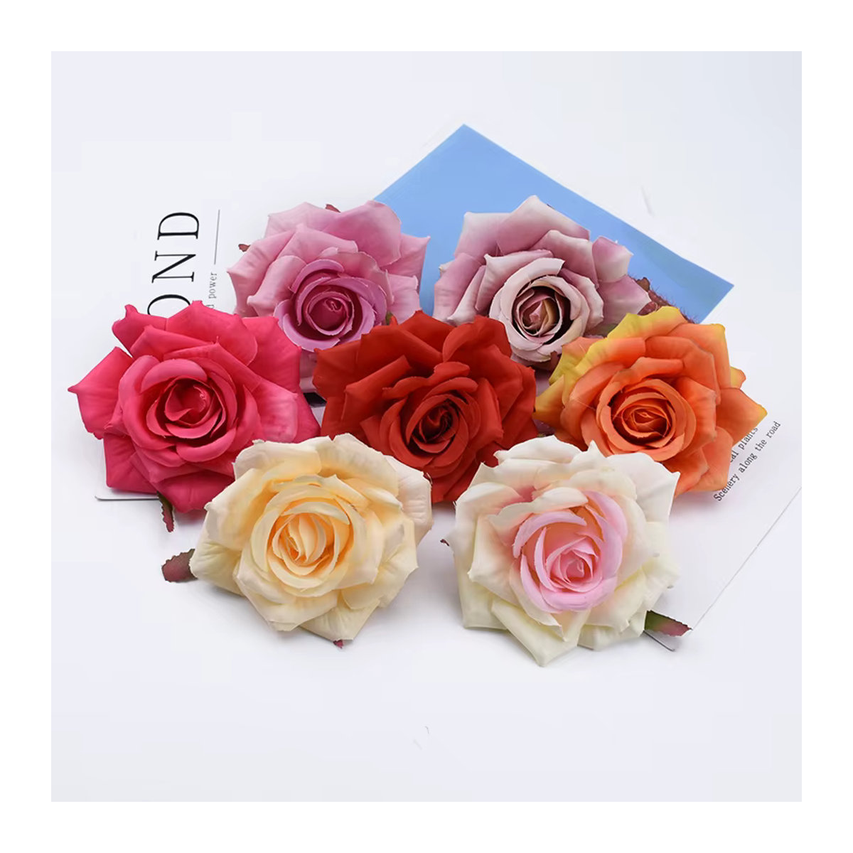 TTCY Künstliche Seidenrosen Set in Mehrfarbig, Einzelne Stiele für Hochzeiten, Garten und DIY-Dekorationen - Bild 2