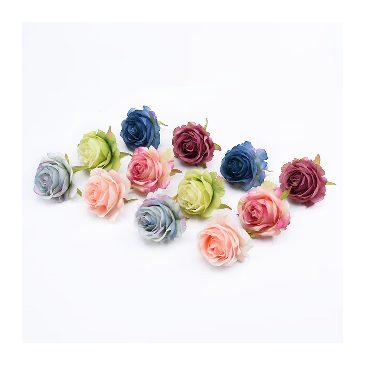 TTCY Künstliche Seidenrosen Set, Mehrfarbige Textil-Blumen für Hochzeitsdekoration, Girlanden und DIY-Geschenke, 5 oder 10 Stück - Bild 2