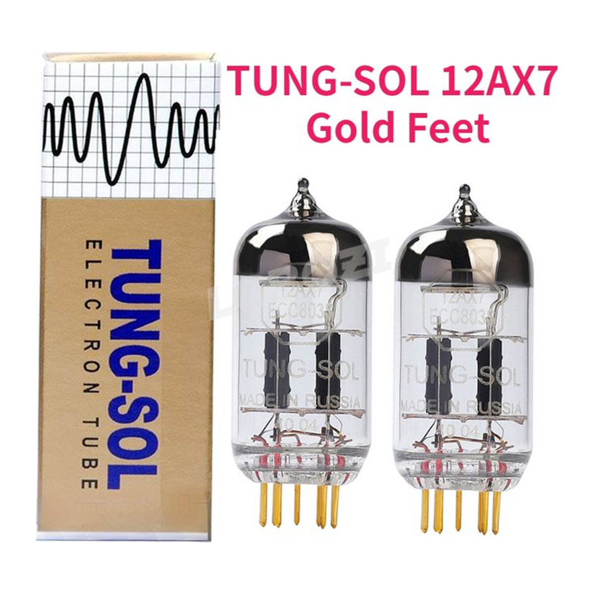 Tung-Sol TUNG-SOL 12AX7 Gold Nadel Röhren Paar für HIFI Audio Verstärker in Silber - Bild 1