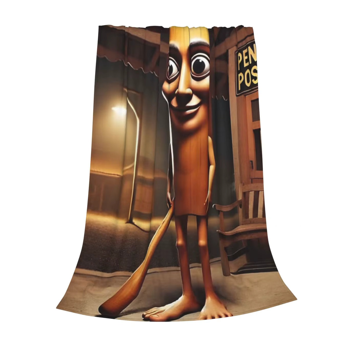 Tung Tung Sahur Fleece-Überwurfdecke aus Plüsch, ultraweiche Steppdecke für das Bett in Mehrfarbig - Bild 3