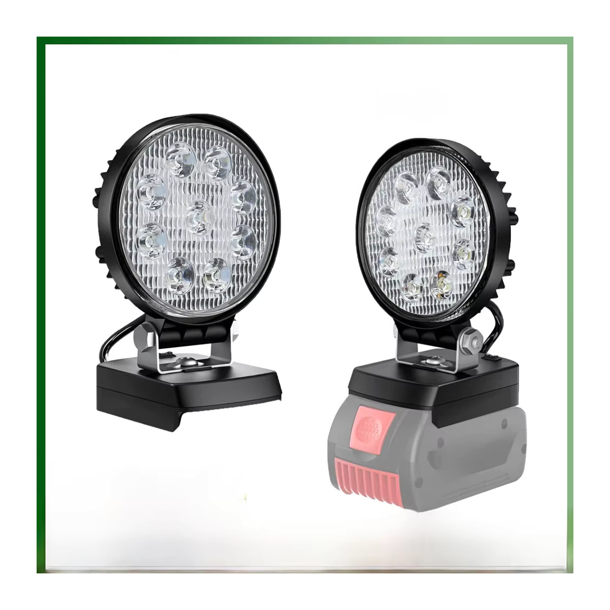 Turpow 27W LED Arbeitslicht Comblity für Bosch BAT618 Li-Ion Akku 18V als LED Taschenlampe und Flutlicht - Bild 7