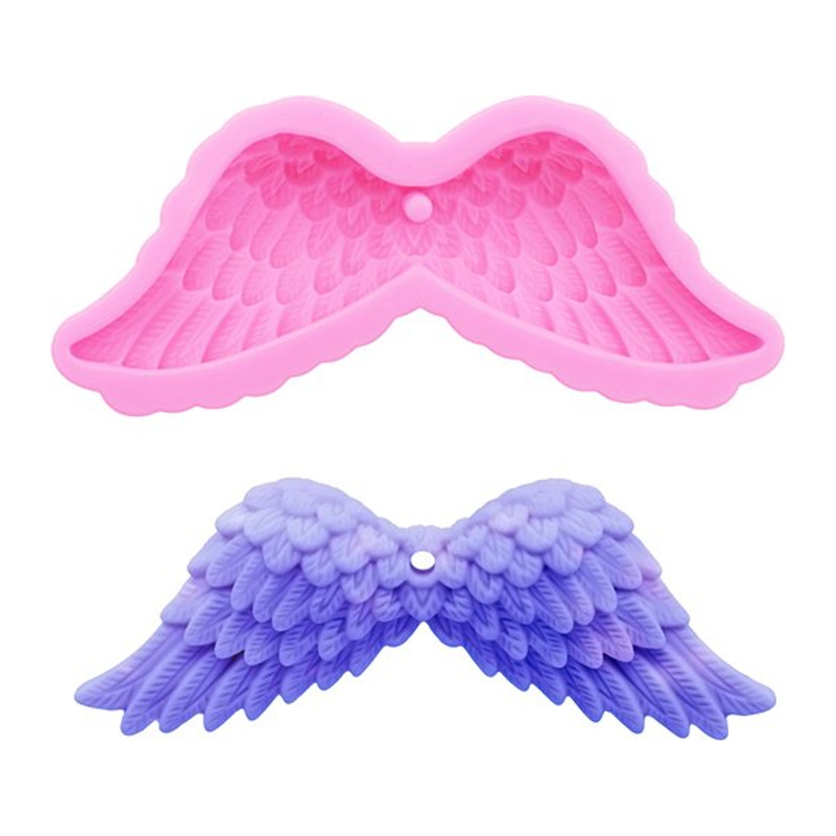 TUTULE GJ-39-4 Engelsflügel Silikonform für Aromatherapie Gips und DIY Auto Anhänger in Pink und Mehrfarbig - Bild 1