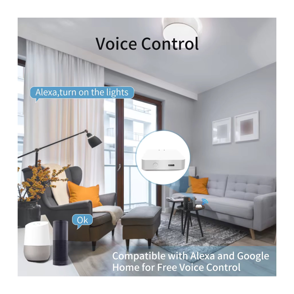 Tuya Multi Modus ZigBee Bluetooth Gateway Hub in Weiß für dein Smart Home mit App-Steuerung und Sprachsteuerung via Alexa und Google Home - Bild 4