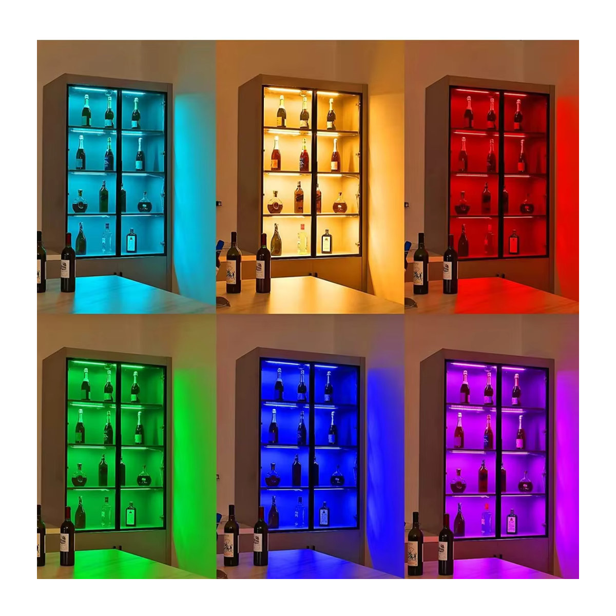 Tuya RGB LED Unterbauleuchte Rund für Küche und Schrank mit Farbwechsel und Dimmen, Wifi Steuerung via Google Alexa und Echo, Bunt - Bild 5