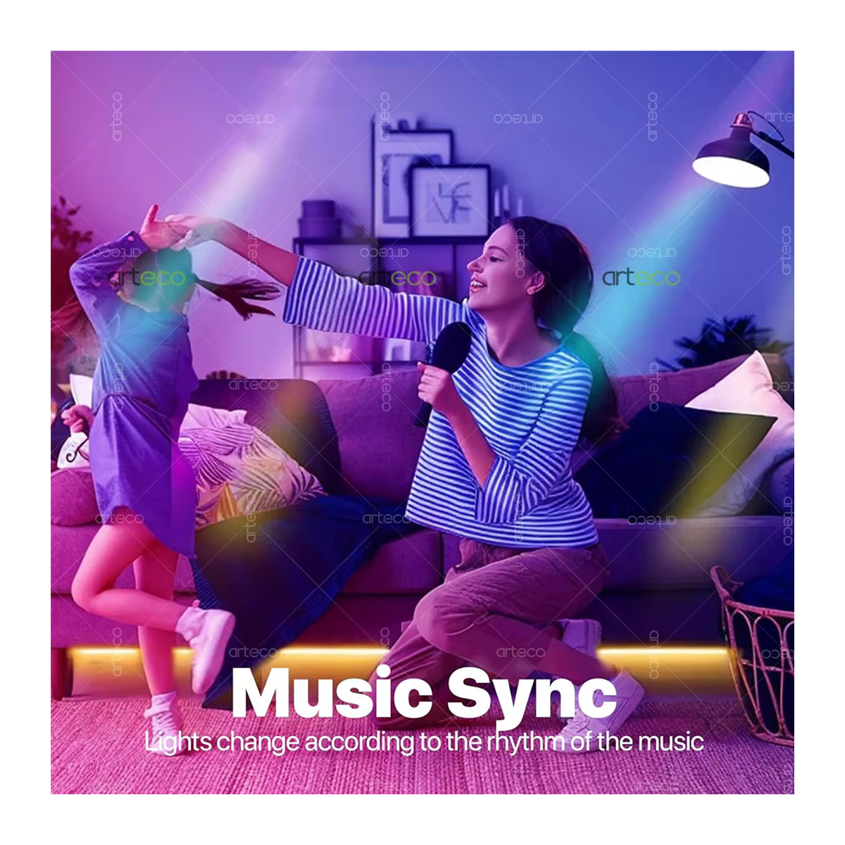 Tuya Smart E14 Kerzenlampe RGB+CW LED-Glühbirne mit App-Steuerung via WiFi oder Bluetooth, dimmbar, bunt - Bild 3