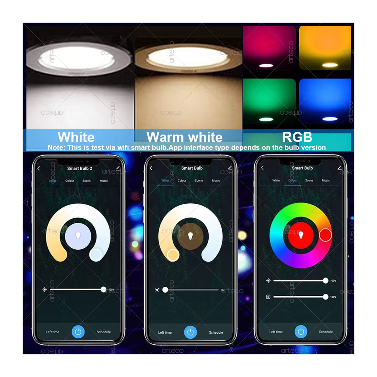 Tuya Smart GU10 LED-Lampen mit WiFi, Zigbee und Bluetooth, RGB + Weiß dimmbar, kompatibel mit Alexa und Google Home - Bild 2