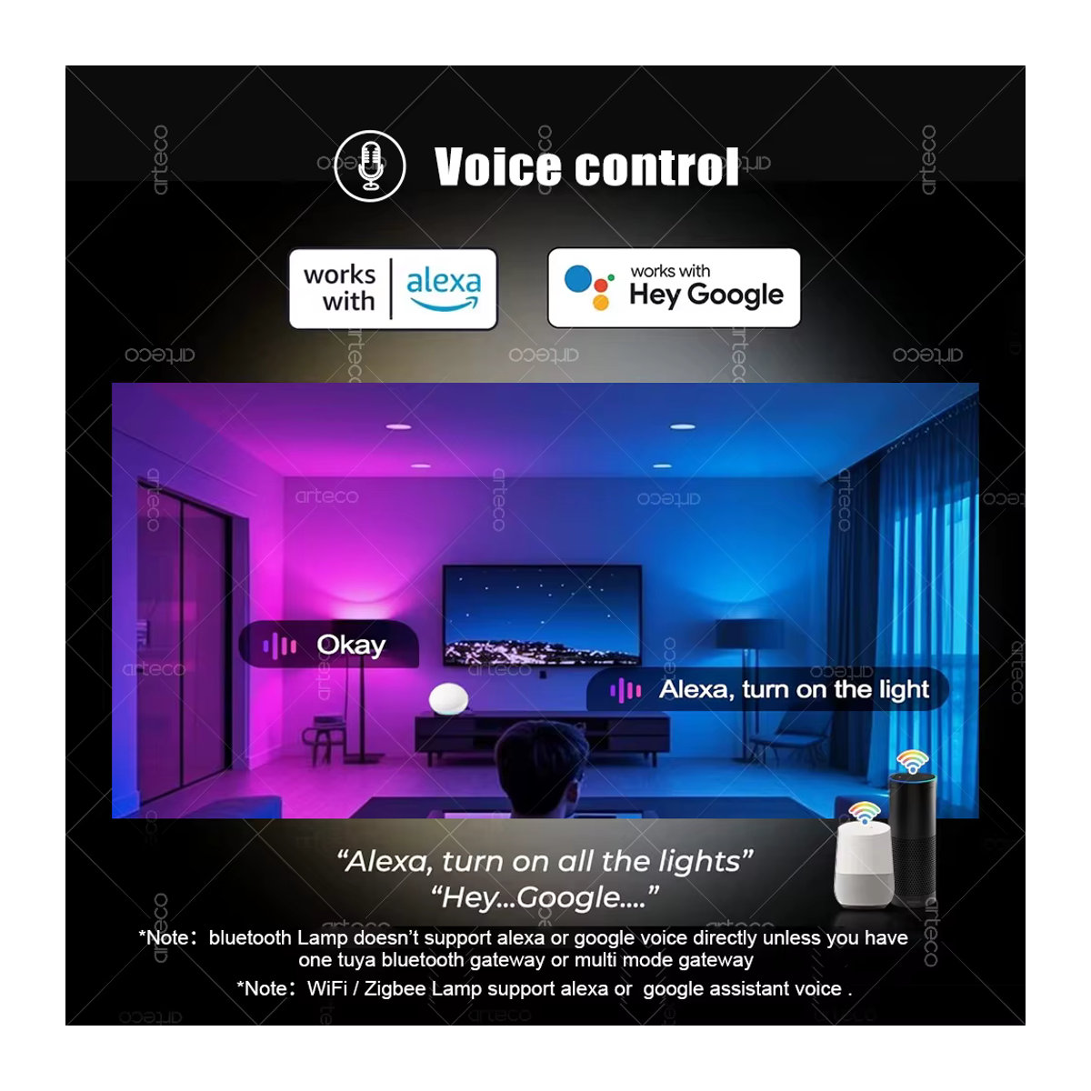 Tuya Smart GU10 LED-Lampen mit WiFi, Zigbee und Bluetooth, RGB + Weiß dimmbar, kompatibel mit Alexa und Google Home - Bild 4