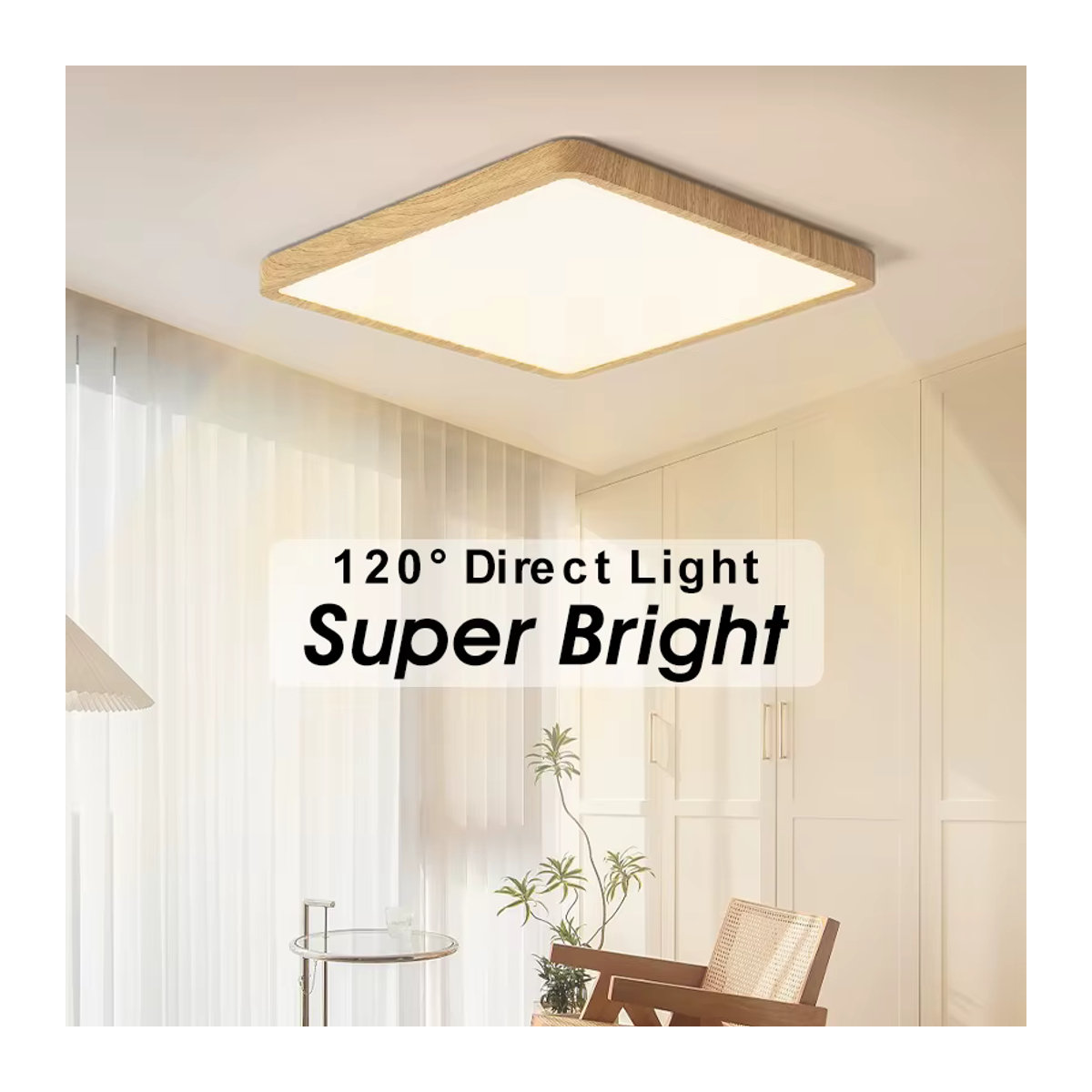 Tuya Smart LED Deckenlampe 36W Ultra Dünn mit Sprachsteuerung für Alexa in Weiß - Bild 3