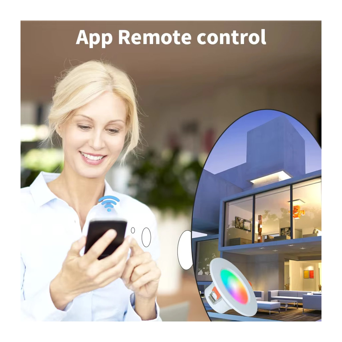 Tuya Smart LED Einbaustrahler RGB Dimmbar mit WiFi und ZigBee App-Steuerung für Alexa und Google Home, Weiß/Bunt, Aluminium - Bild 2
