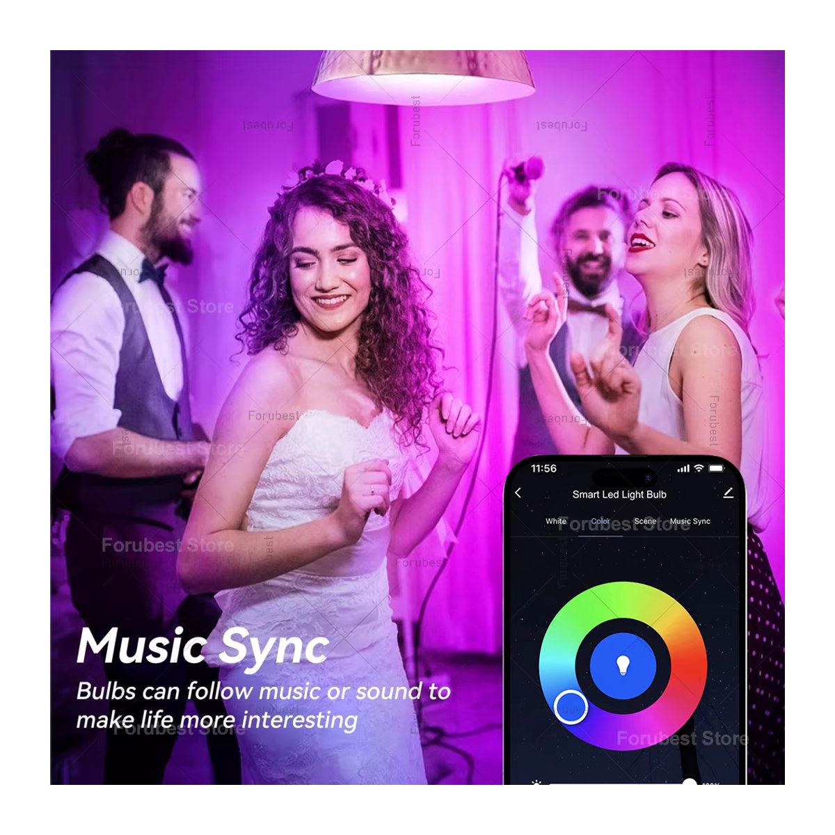 Tuya Smart LED Glühbirne E27 RGB CW 20W WiFi Bluetooth Lampe für Alexa Amazon Google Home - Bild 4