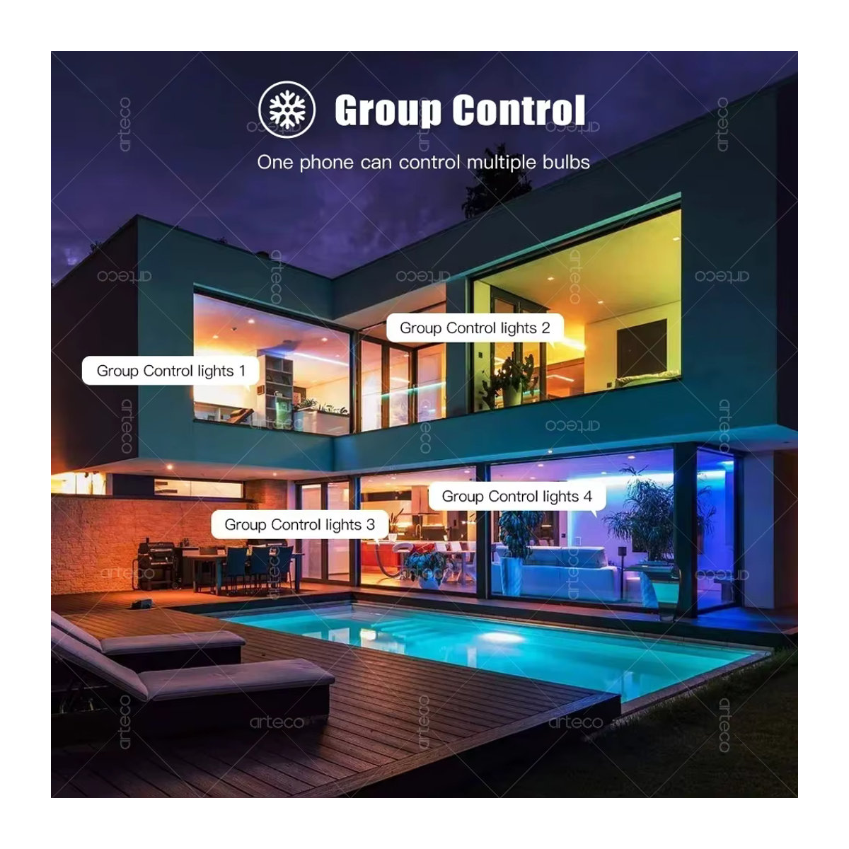 Tuya Smart LED Glühbirne mit WiFi, Zigbee und Bluetooth, dimmbare RGBCW Lampe für E27, GU10 und E14, kompatibel mit Alexa und Google Home - Bild 4