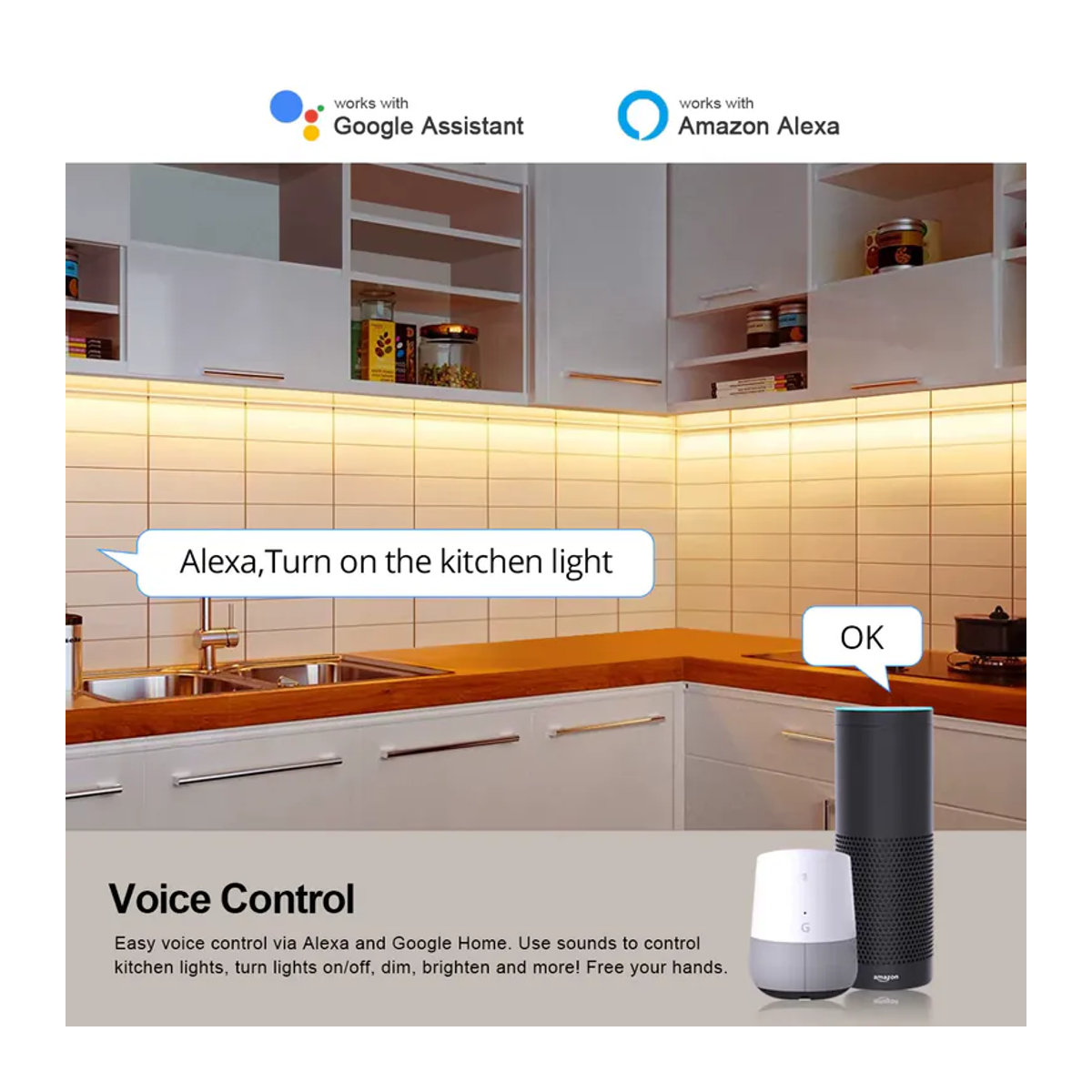 Tuya Smart LED Neon Licht WIFI Möbelbeleuchtung Bunt für Schrank und Küche mit Alexa-Kompatibilität - Bild 4
