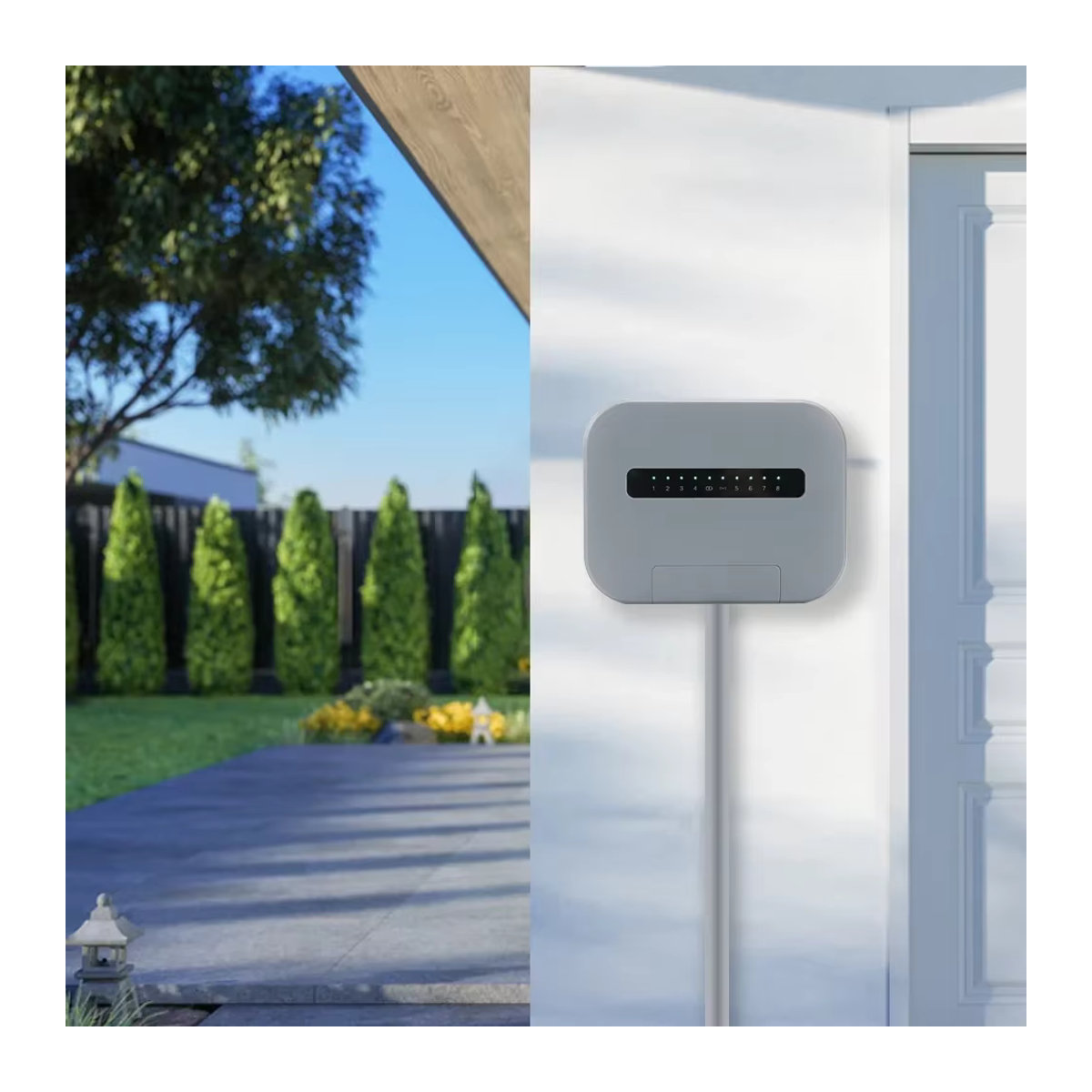 Tuya Smart Sprinkler System WiFi Gartenbewässerungssteuerung mit 6 Zonen, App-gesteuertes Wasserventil und Timer in Weiß - Bild 2
