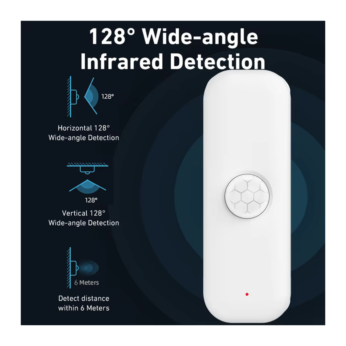 Tuya Smart WiFi PIR Bewegungsmelder in Weiß für Home Security und Automatisierung mit Alexa und Google Home Unterstützung - Bild 5