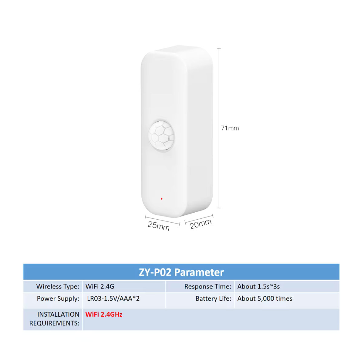 Tuya Smart WiFi PIR Bewegungsmelder in Weiß für Home Security und Automatisierung mit Alexa und Google Home Unterstützung - Bild 6