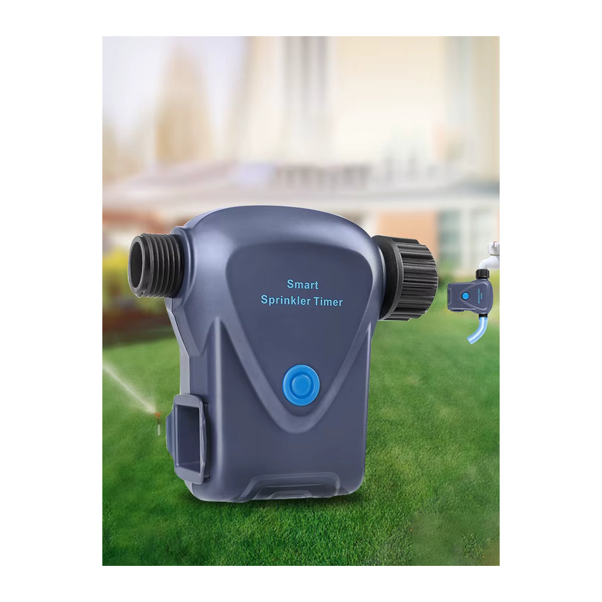 Tuya Zigbee 3.0 Intelligenter Wassertimer für die Gartenbewässerung, App-gesteuerter Sprinkler in Grau, kompatibel mit Google Home und Alexa - Bild 7