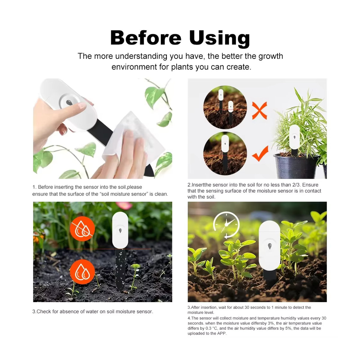 Tuya ZigBee Bodenfeuchtigkeitssensor für Garten und Pflanzen zur Messung der Bodenfeuchte als Hygrometer für die Gartenarbeit - Bild 6