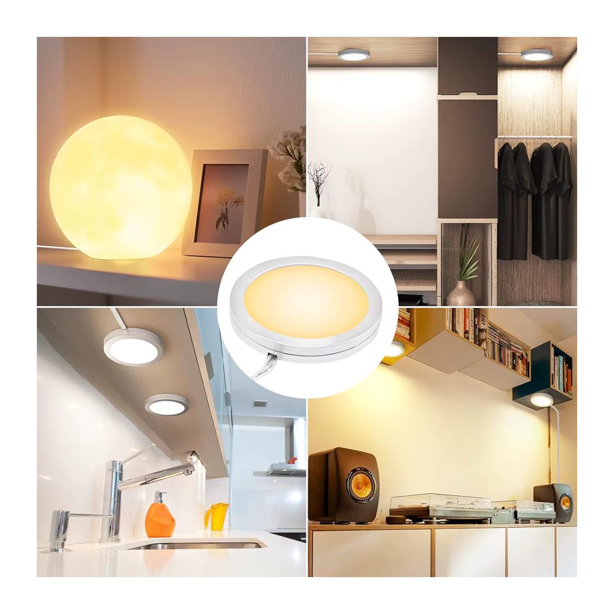 Tuya Zigbee CCT LED Möbelbeleuchtung in Weiß für Schrank, Vitrine und Kleiderschrank, kompatibel mit Google Assistant und Alexa - Bild 4