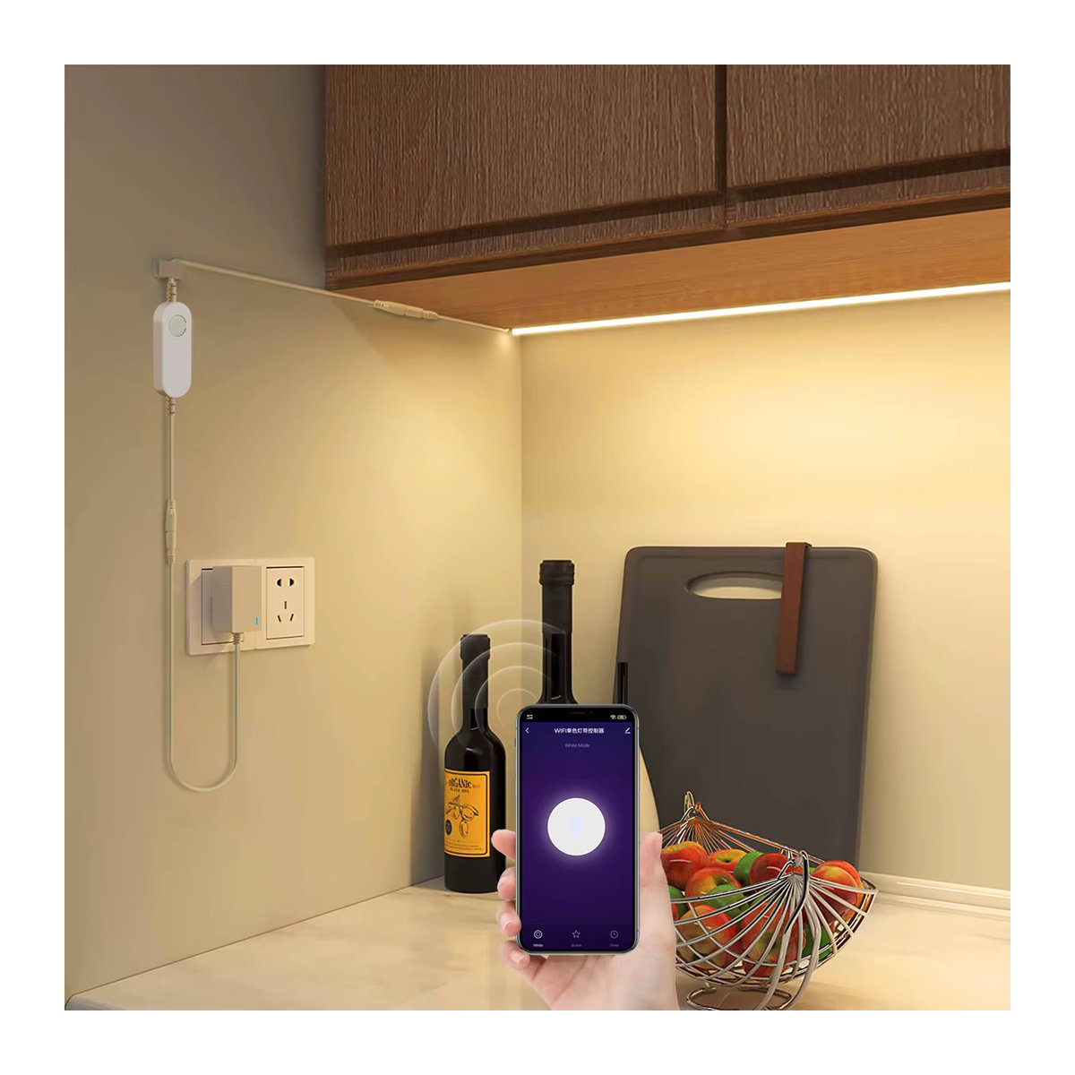 Tuya Zigbee COB LED Streifen 12V in Neutralweiß, dimmbare App-Steuerung für Alexa, Google und SmartThings, ideal als Nachtlicht oder Zimmerdekoration - Bild 1