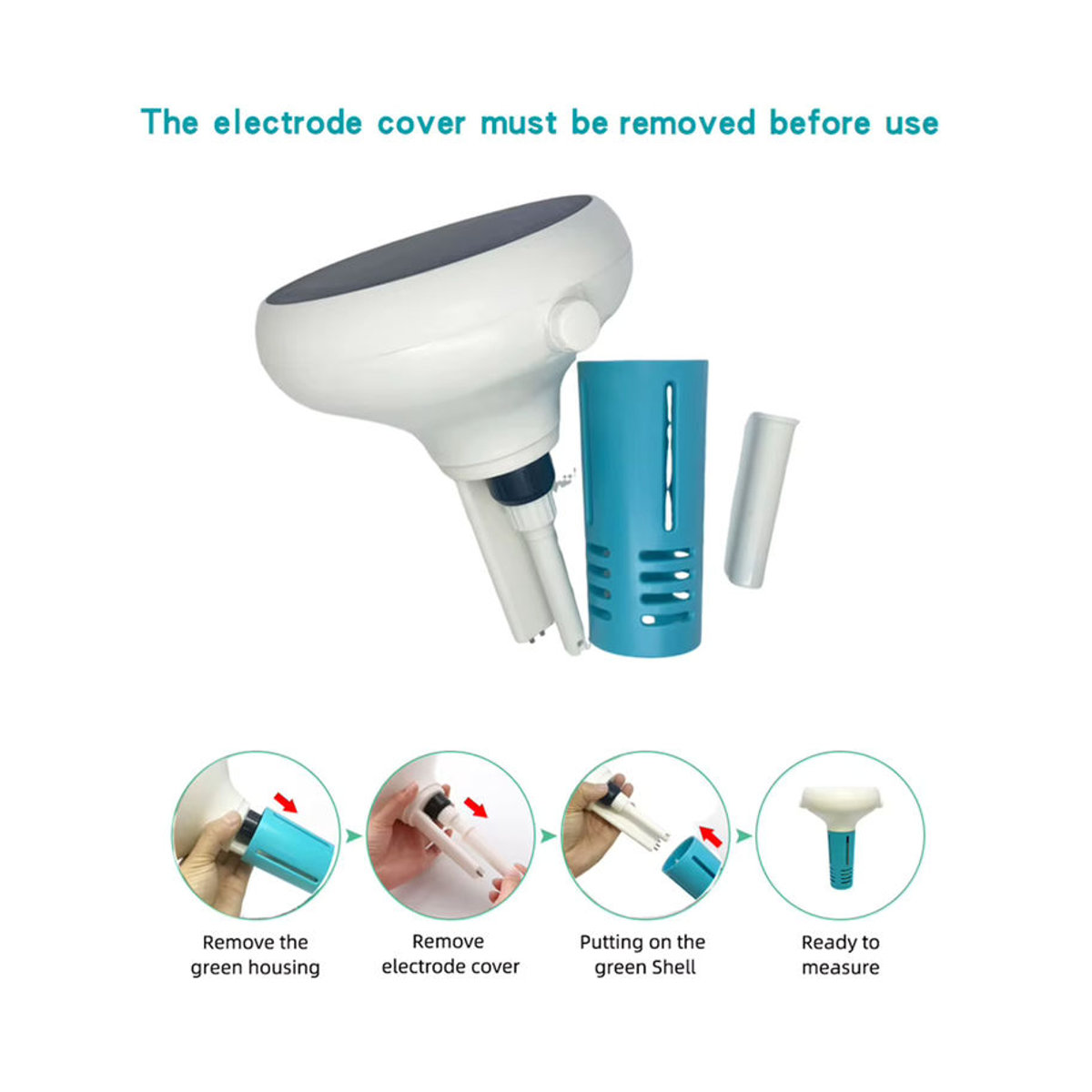 Tuya ZigBee Solarbetriebenes 7-in-1 Smart-Chlormessgerät zur Messung von Chlor, pH, TDS, EC, ORP, Salzgehalt und Temperatur in Bunt - Bild 4