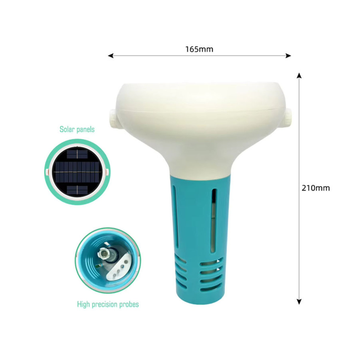 Tuya ZigBee Solarbetriebenes 7-in-1 Smart-Chlormessgerät zur Messung von Chlor, pH, TDS, EC, ORP, Salzgehalt und Temperatur in Bunt - Bild 5