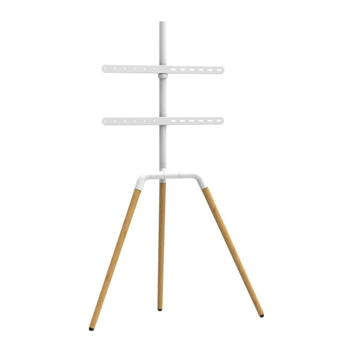 TV-Halterung aus Buche in Weiß für 45-65 Zoll mit VESA bis max. 600x400 mm und max. 40 kg Belastbarkeit - Bild 1