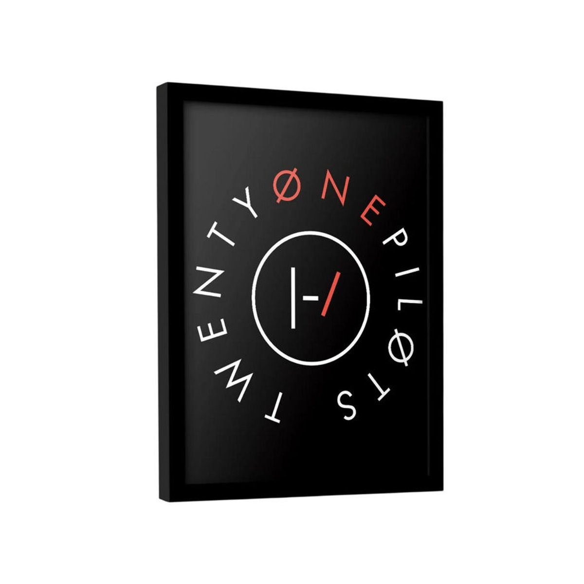 TWENTY ONE PILOTS Gerahmtes Poster Blurry Face Logo in Schwarz/Weiß, 40 x 40 cm - Bild 2