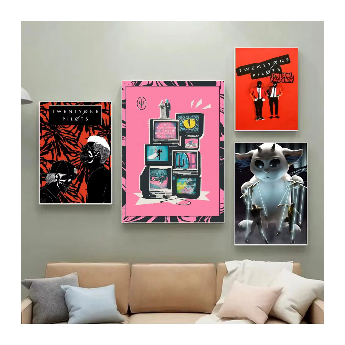 Twenty One Pilots Vintage Poster Porträt als mehrfarbiger Kunstdruck auf Papier für deine Wanddekoration - Bild 4