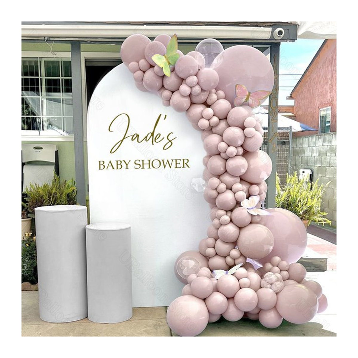 Twilight Pink Ballonbogen in Dusty Boho Haze Pink für Geburtstag, Babyparty und Hochzeit - Bild 1