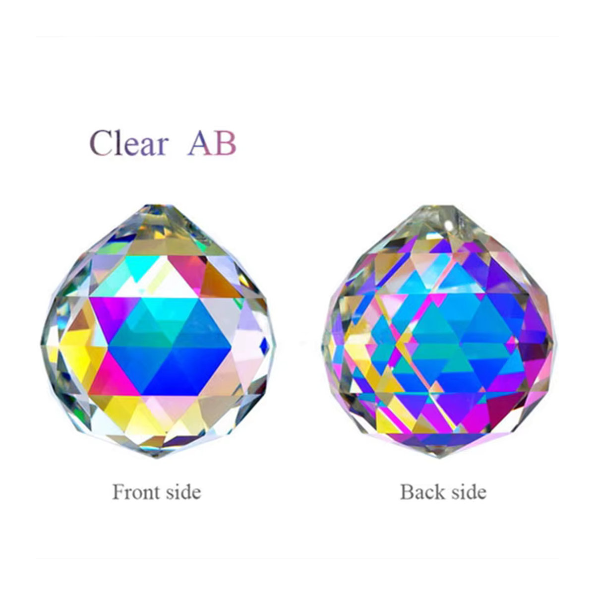TZ Regenbogen Kristall Sonnenfänger Ornament aus Glas, mehrfarbige facettierte Kugel zur Dekoration und für Feng Shui - Bild 2