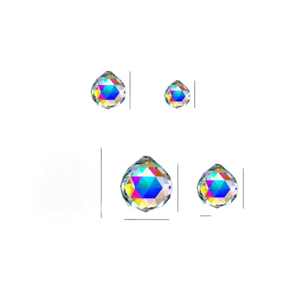 TZ Regenbogen Kristall Sonnenfänger Ornament aus Glas, mehrfarbige facettierte Kugel zur Dekoration und für Feng Shui - Bild 6