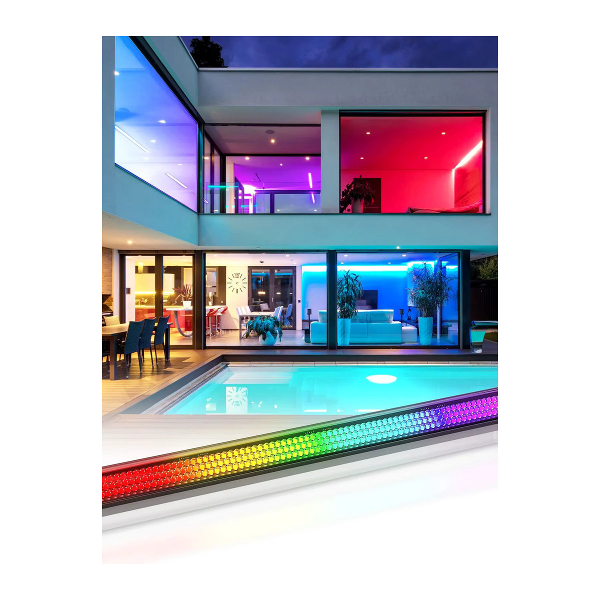 U'King 2er-Set RGB LED Wall Wash Strahler mit DMX512 für Bühne, DJ und Events, Bunt, Aluminium - Bild 7